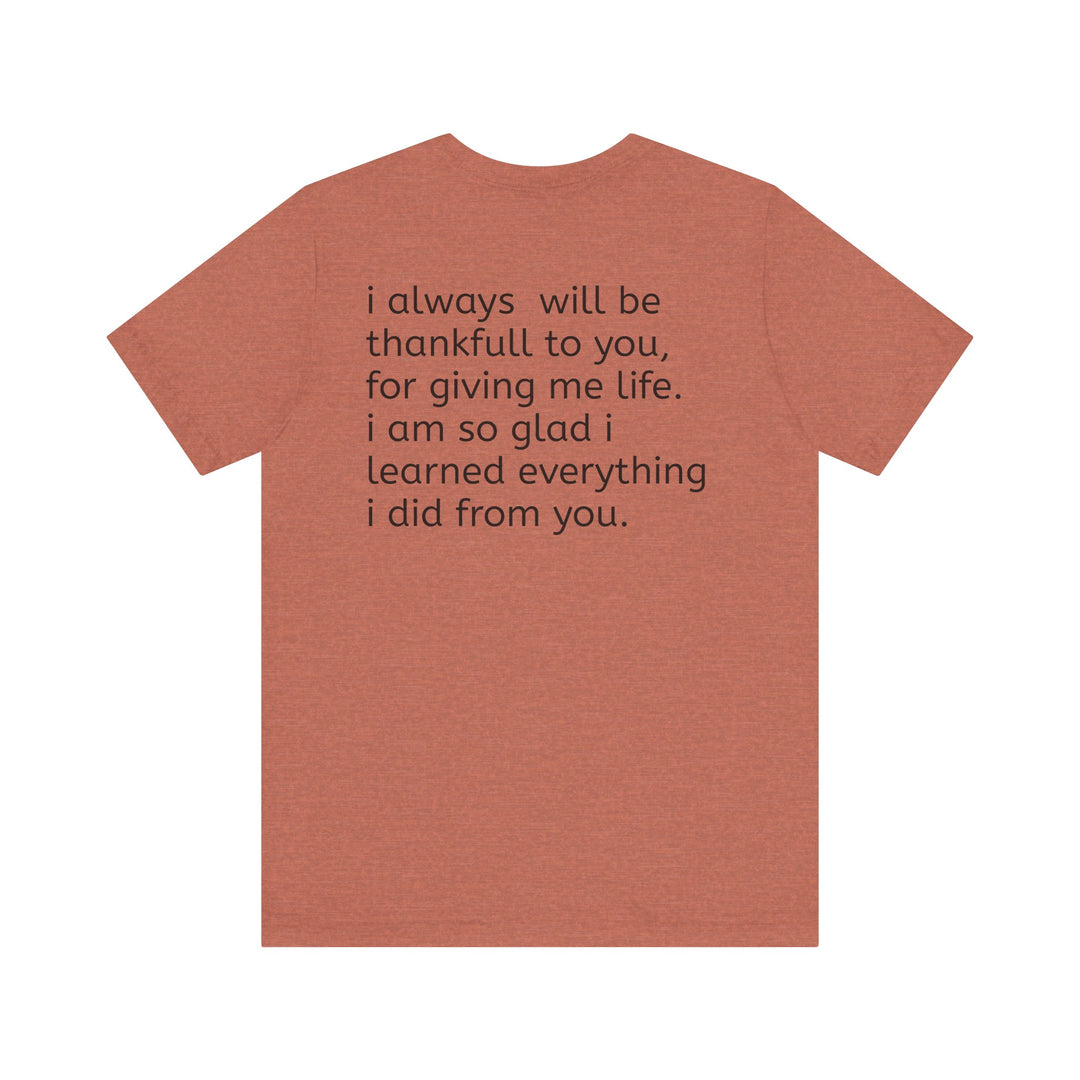 Love You Mom Short Sleeve Tee - Thankful Gift for Mother's Day