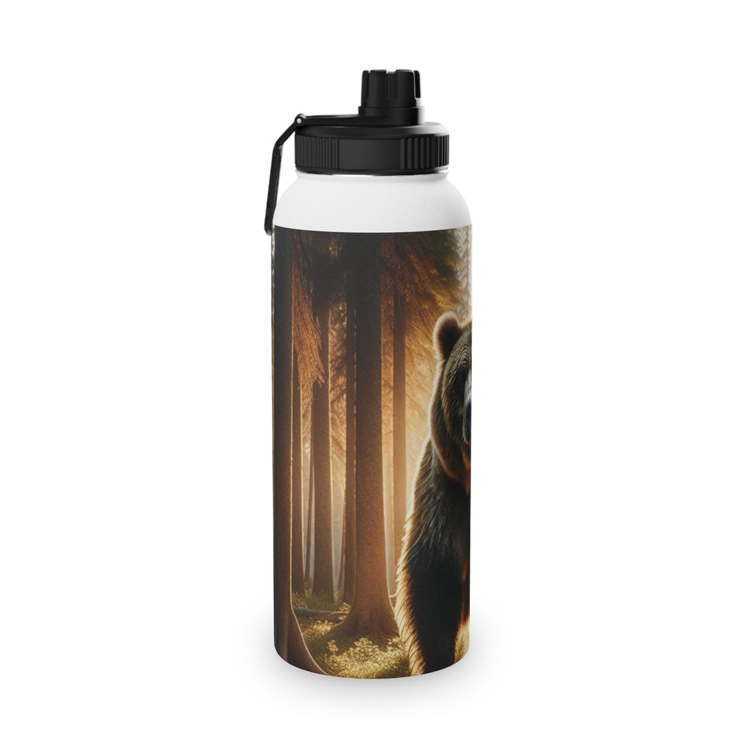 Bear Forest Stainless Steel Water Bottle - Eco-Friendly Sports Lid for Outdoor Adventures