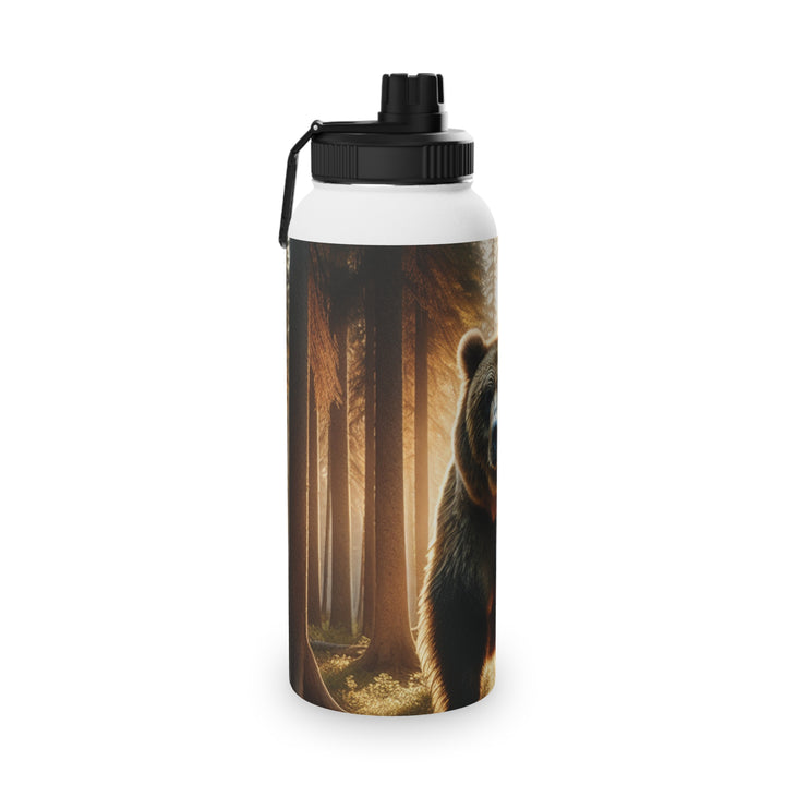 Bear Forest Stainless Steel Water Bottle - Eco-Friendly Sports Lid for Outdoor Adventures