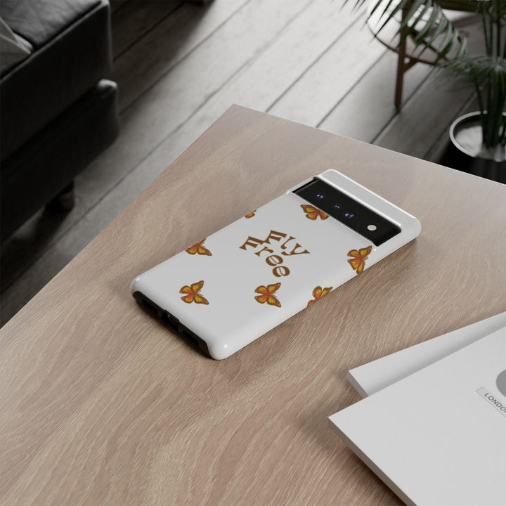 Stylish Phone Case | 'Fly Free' Butterfly Design | Unique Tough Cases