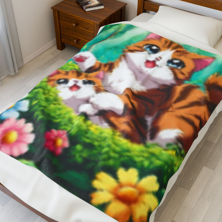 Plush Blanket - AI Cat Design