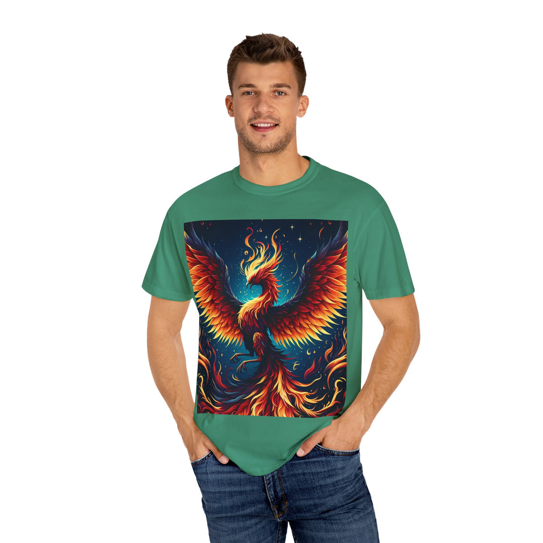 Phoenix Fire Unisex T-Shirt - Artistic Flame Design, Graphic Tee, Trendy Apparel, Gift for Art Lovers, Summer Fashion