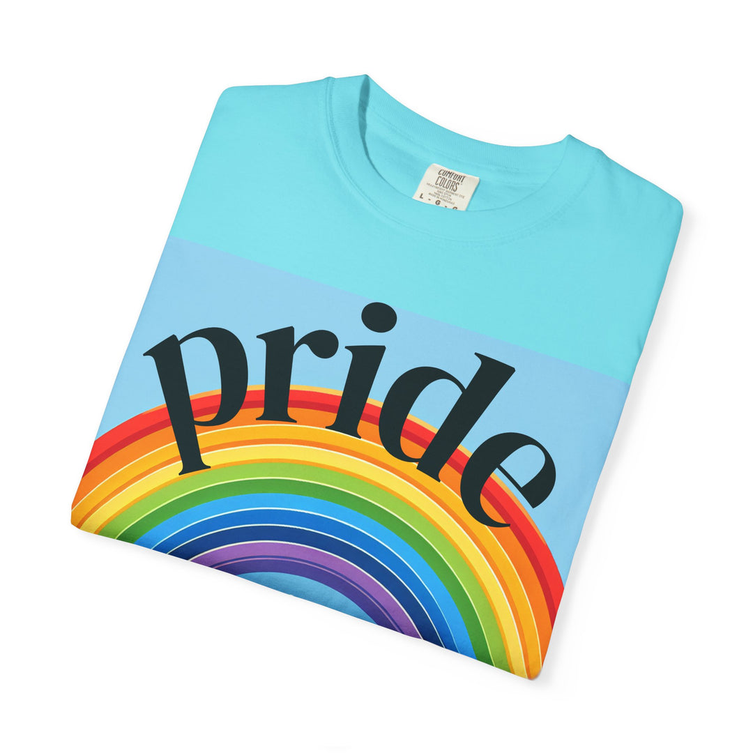 Pride Rainbow T-Shirt | Unisex Garment-Dyed Tee | LGBTQ+ Style, Casual Wear, Gift for Pride Month, Summer Fashion
