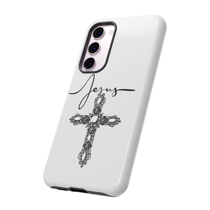 Stylish Tough Case with Jesus Design - Faith-Inspired Phone Cover, Christian Gift, Custom Phone Accessory, Unique Cell Phone Case