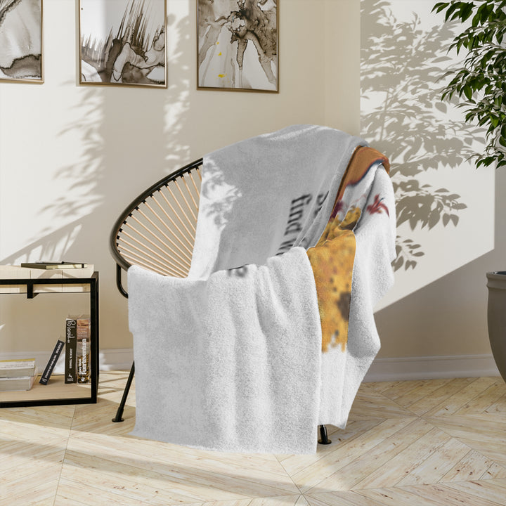 Inspirational Floral Butterfly Blanket - Velveteen Microfiber Soft Throw