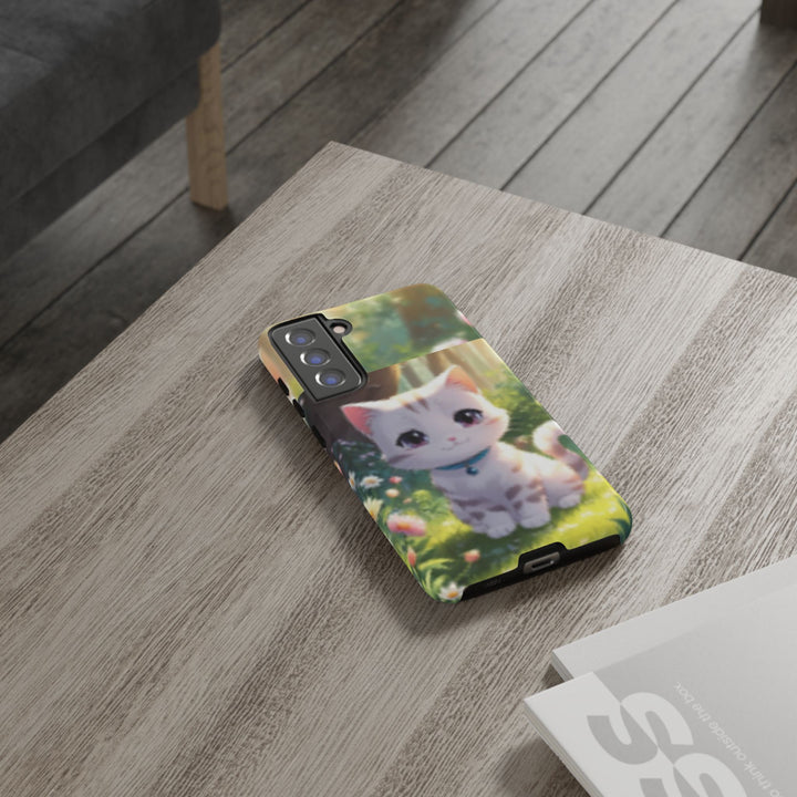Cute Ai Cat Phone Case - Tough Protection with Floral Design for Cat Lovers