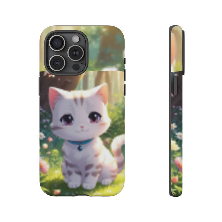 Cute Ai Cat Phone Case - Tough Protection with Floral Design for Cat Lovers