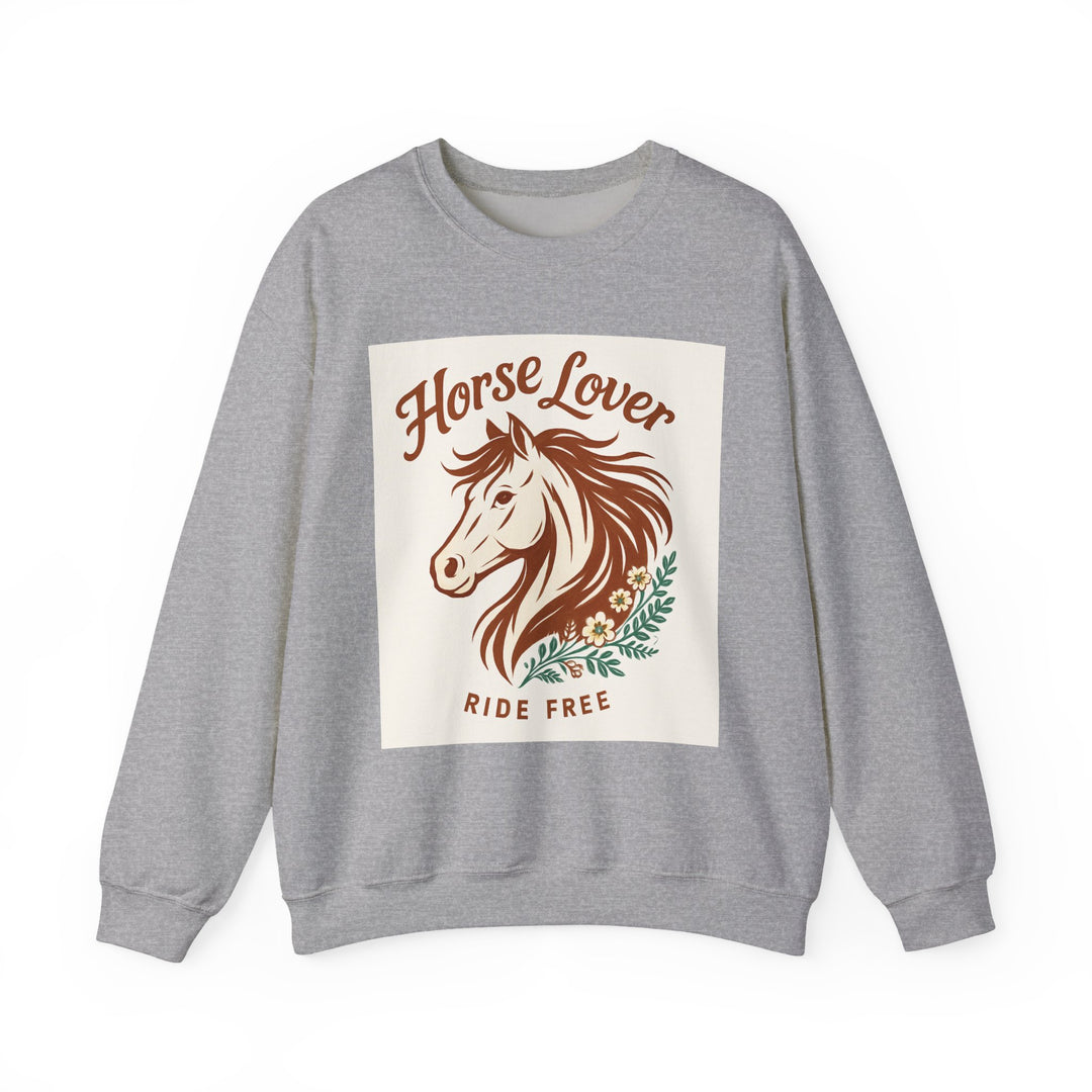 Cozy Horse Lover Sweatshirt, Equine Enthusiast Apparel, Perfect Gift for Equestrians, Casual Comfort, Horseback Riding Fashion