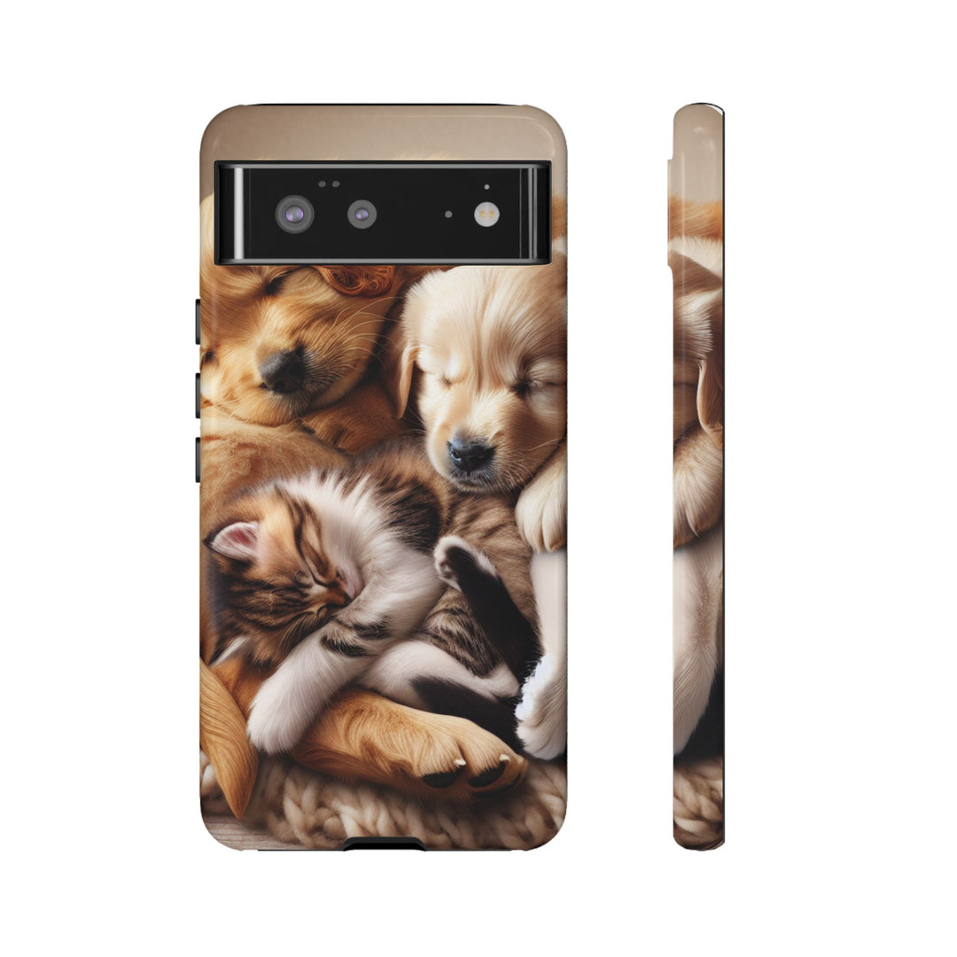 Cute Pets Phone Case - Adorable Dog and Cat Design for Animal Lovers
