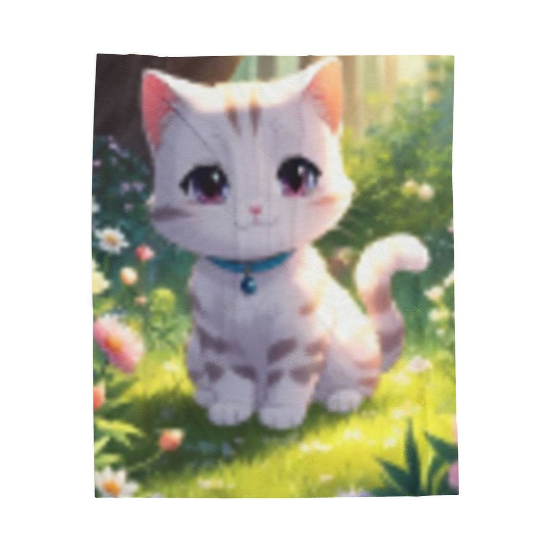 Velveteen Plush Blanket ai cat