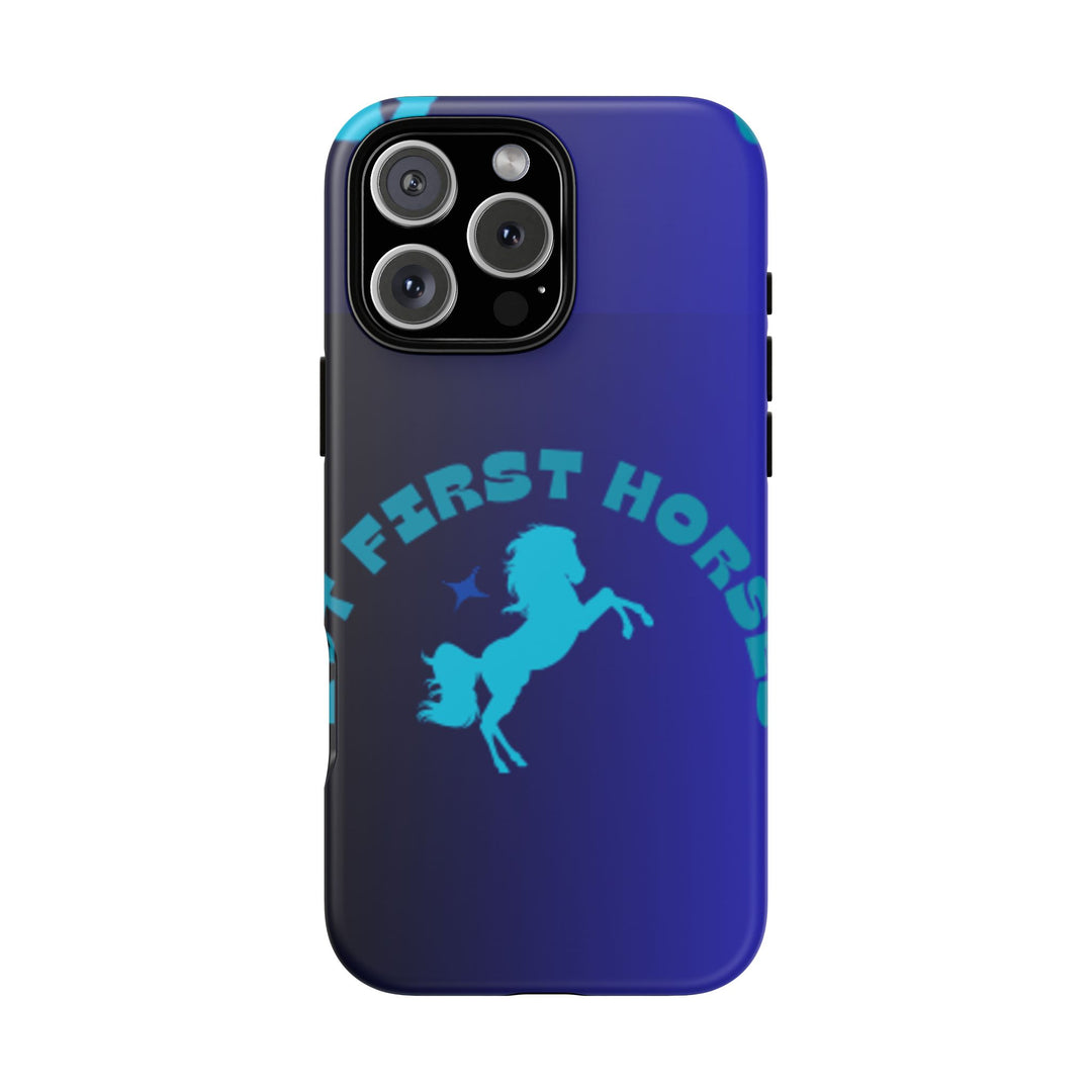 But First Horses Phone Case – Durable Tough Case for Horse Lovers