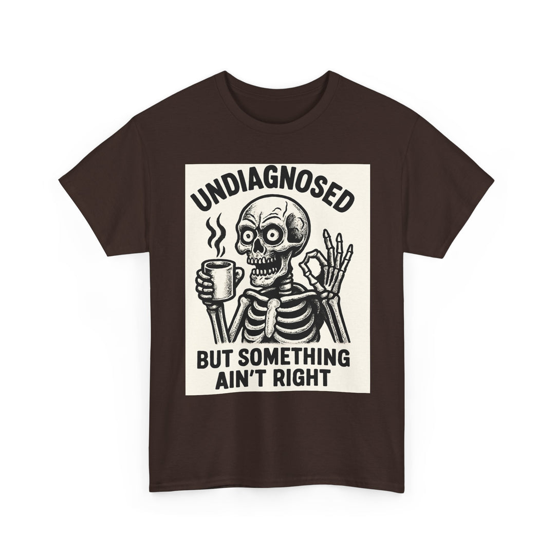 Unisex Heavy Cotton Tee with Skeleton Design - Perfect for Halloween, Gifting, Casual Wear, Party