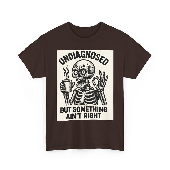 Unisex Heavy Cotton Tee with Skeleton Design - Perfect for Halloween, Gifting, Casual Wear, Party