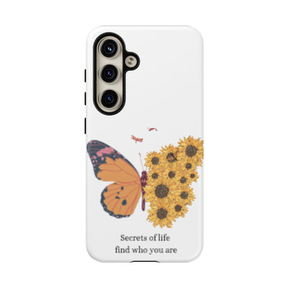 Butterfly & Sunflower Phone Case - "Secrets of Life" Design