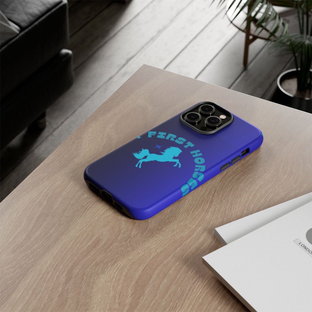 But First Horses Phone Case – Durable Tough Case for Horse Lovers