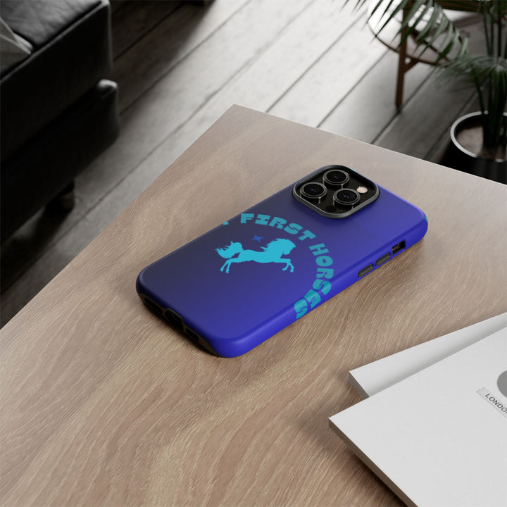 But First Horses Phone Case – Durable Tough Case for Horse Lovers