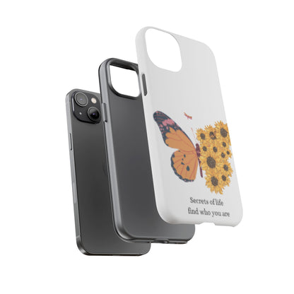 Butterfly & Sunflower Phone Case - "Secrets of Life" Design