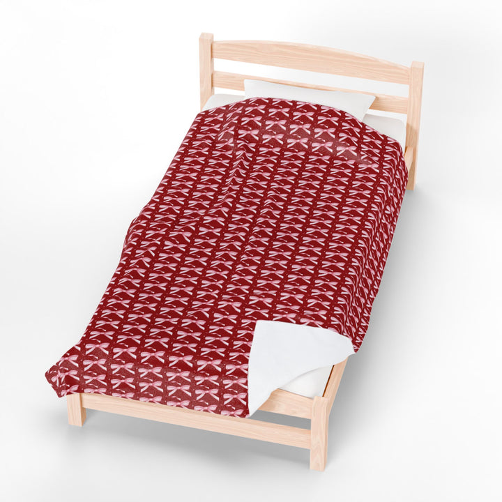 Cozy Velveteen Plush Blanket - Luxurious Warmth for Home & Holidays