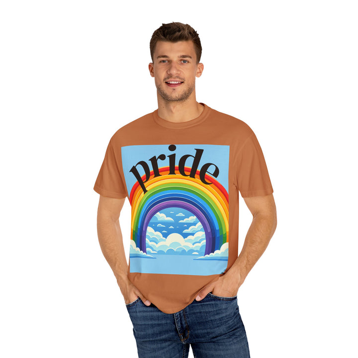 Pride Rainbow T-Shirt | Unisex Garment-Dyed Tee | LGBTQ+ Style, Casual Wear, Gift for Pride Month, Summer Fashion