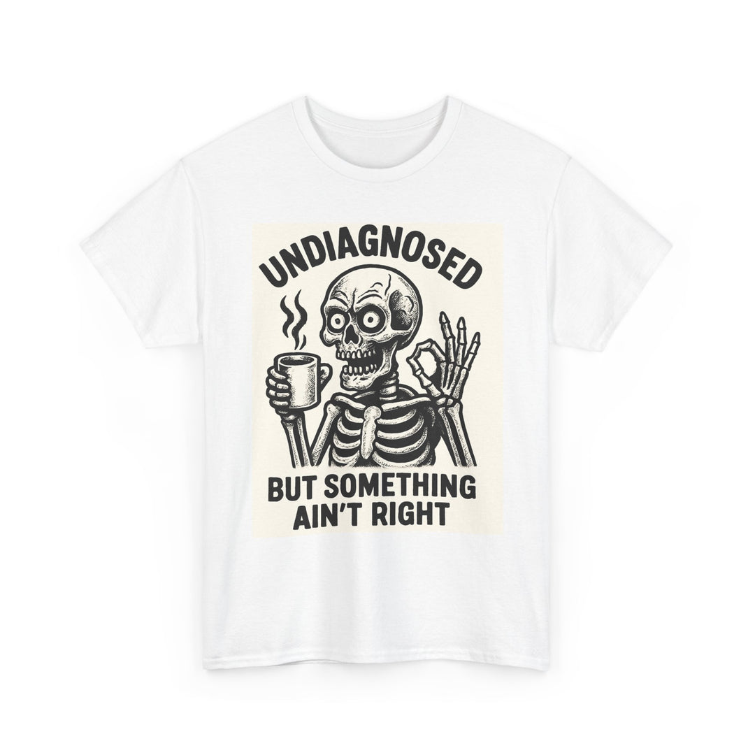 Unisex Heavy Cotton Tee with Skeleton Design - Perfect for Halloween, Gifting, Casual Wear, Party