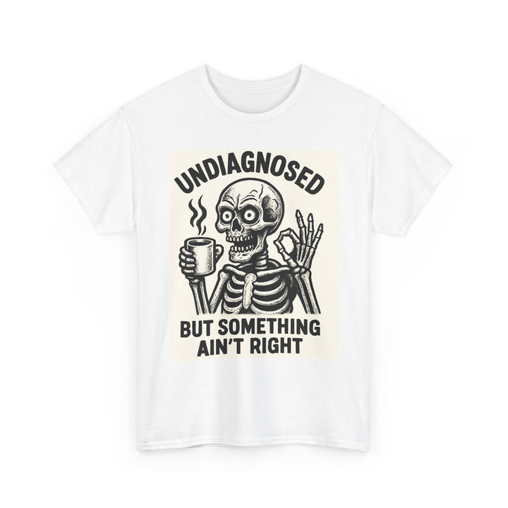 Unisex Heavy Cotton Tee with Skeleton Design - Perfect for Halloween, Gifting, Casual Wear, Party