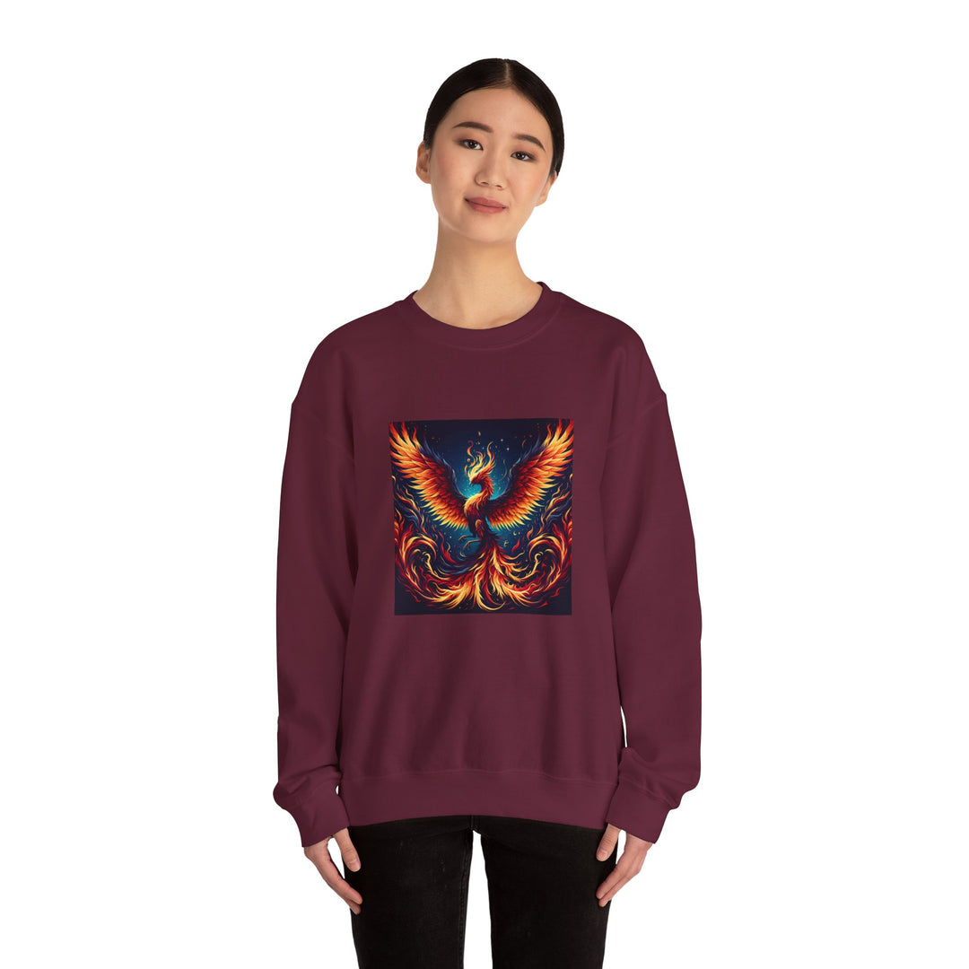Fiery Phoenix Sweatshirt - Cozy Unisex Crewneck, Gift for Art Lovers