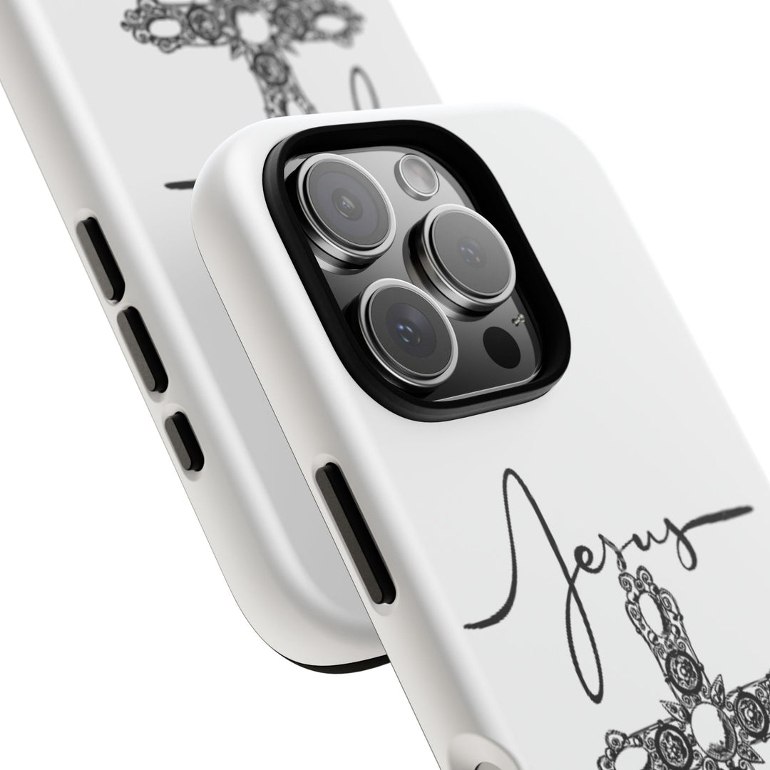 Stylish Tough Case with Jesus Design - Faith-Inspired Phone Cover, Christian Gift, Custom Phone Accessory, Unique Cell Phone Case