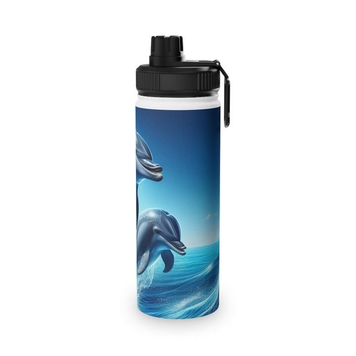 Dolphin Splash Stainless Steel Water Bottle, Perfect for Athletes, Ocean Lovers, Eco-Friendly Gift, Summer Adventure, Hydration on-the-go