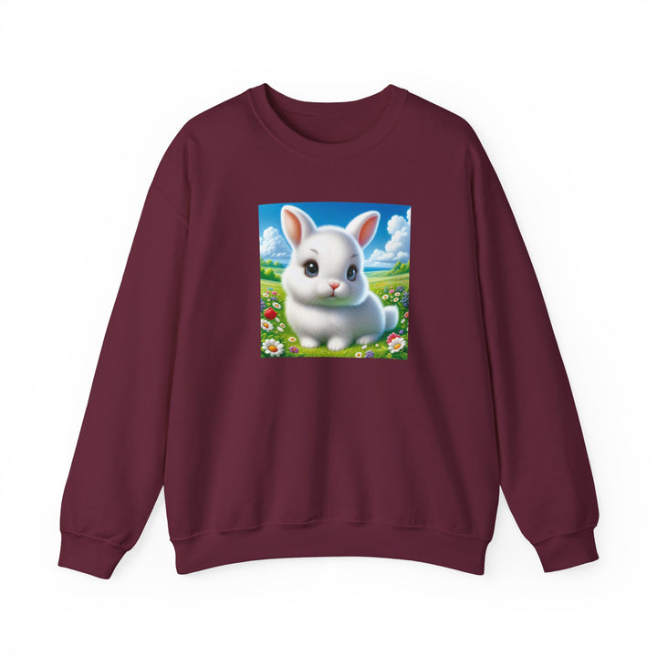 Cute Bunny Design Crewneck Sweatshirt, Cozy Sweatshirt, Spring Fashion, Easter Gift, Unisex Pullover, Animal Lover Apparel