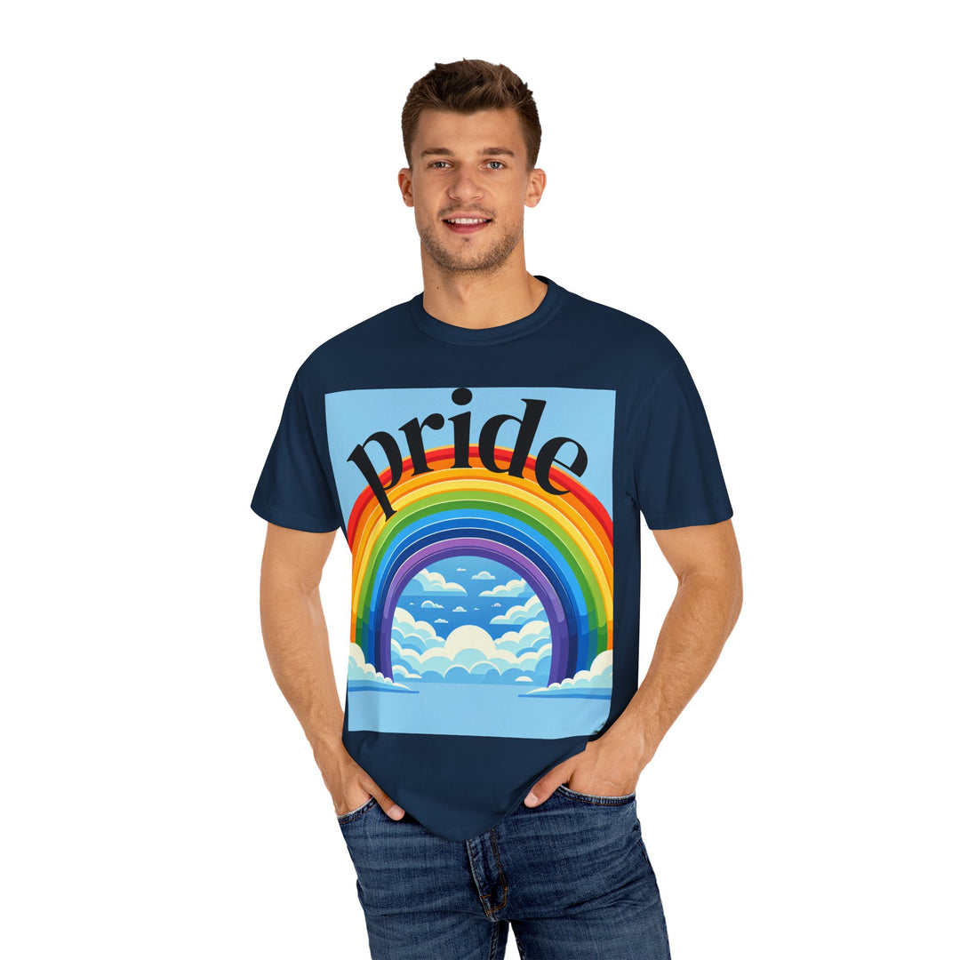 Pride Rainbow T-Shirt | Unisex Garment-Dyed Tee | LGBTQ+ Style, Casual Wear, Gift for Pride Month, Summer Fashion