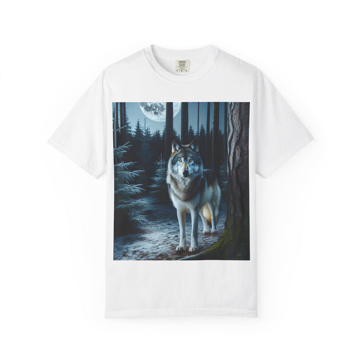 Moonlit Wolf Unisex Garment-Dyed T-shirt
