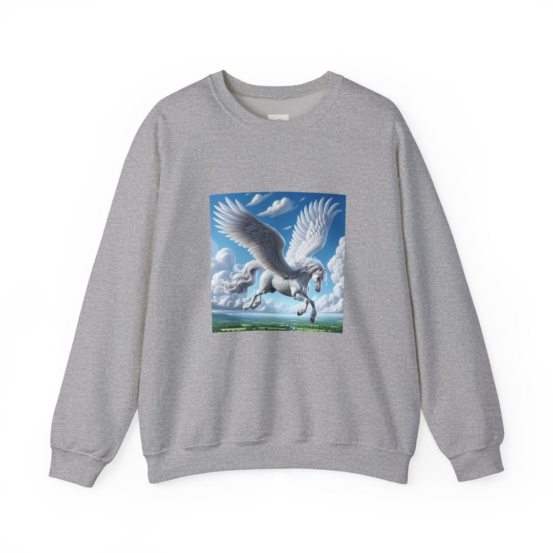 Mythical Pegasus Crewneck Sweatshirt, Cozy Unicorn Gift, Fantasy Apparel, Perfect for Fall, Unique Unisex Sweatshirt