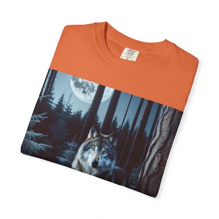 Moonlit Wolf Unisex Garment-Dyed T-shirt