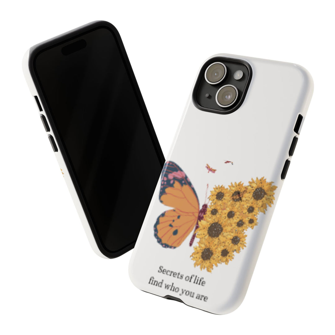 Butterfly & Sunflower Phone Case - "Secrets of Life" Design