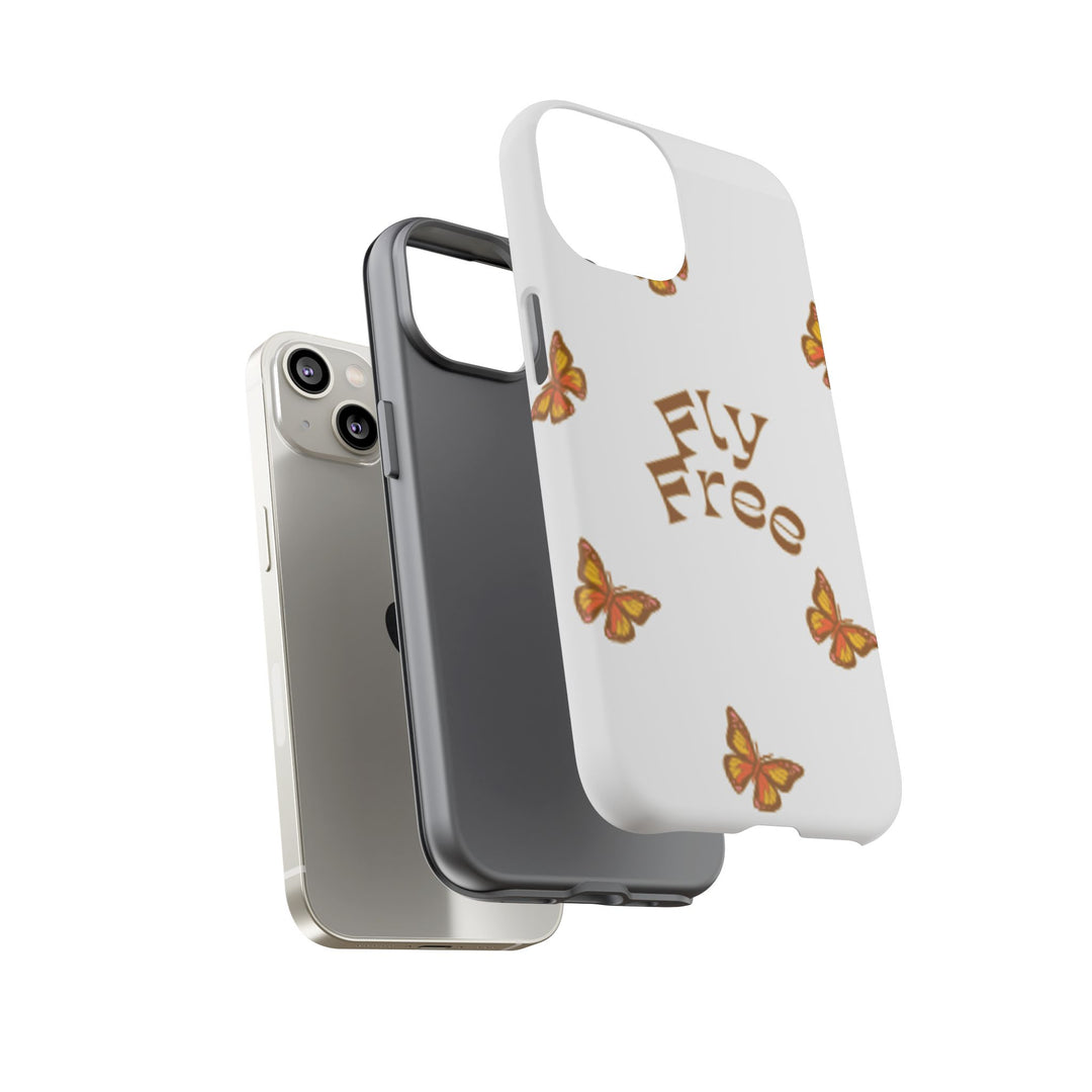 Stylish Phone Case | 'Fly Free' Butterfly Design | Unique Tough Cases