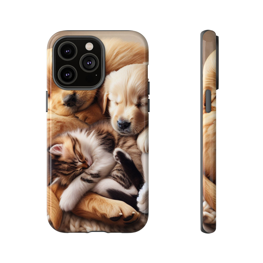 Cute Pets Phone Case - Adorable Dog and Cat Design for Animal Lovers