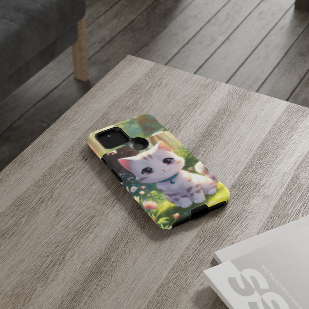 Cute Ai Cat Phone Case - Tough Protection with Floral Design for Cat Lovers