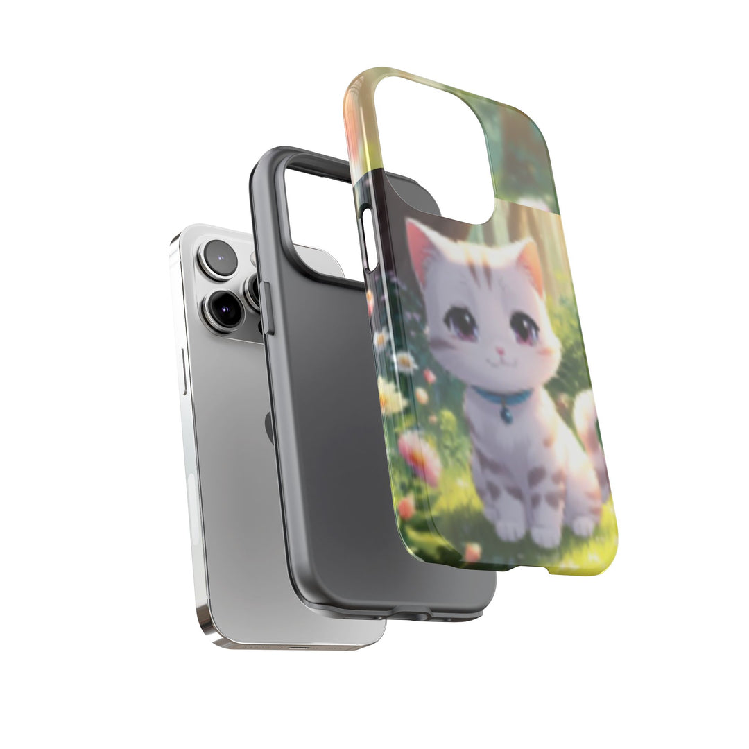 Cute Ai Cat Phone Case - Tough Protection with Floral Design for Cat Lovers