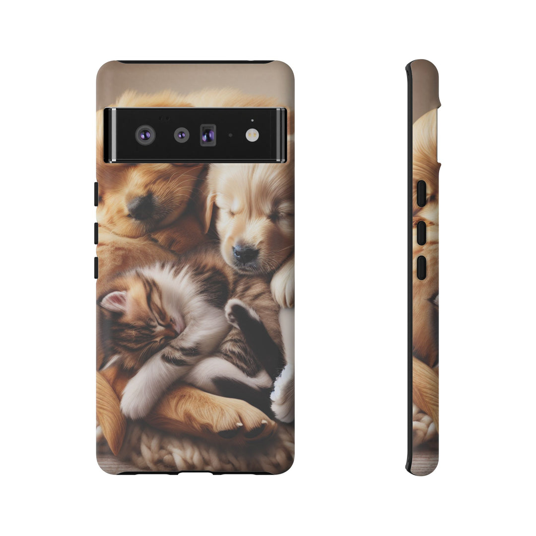 Cute Pets Phone Case - Adorable Dog and Cat Design for Animal Lovers
