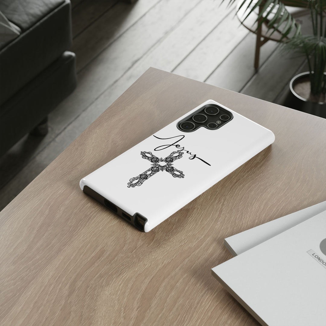 Stylish Tough Case with Jesus Design - Faith-Inspired Phone Cover, Christian Gift, Custom Phone Accessory, Unique Cell Phone Case