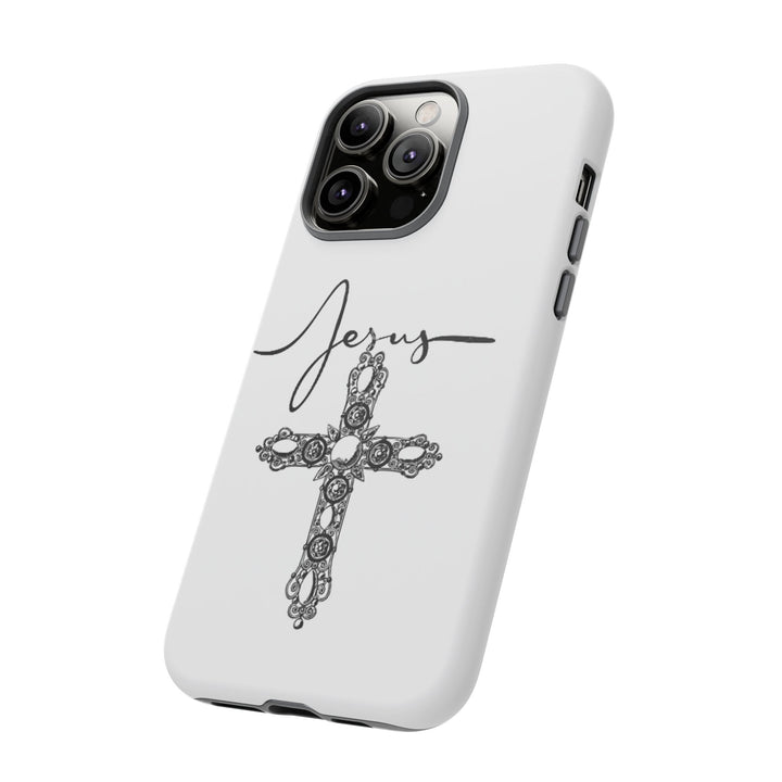 Stylish Tough Case with Jesus Design - Faith-Inspired Phone Cover, Christian Gift, Custom Phone Accessory, Unique Cell Phone Case