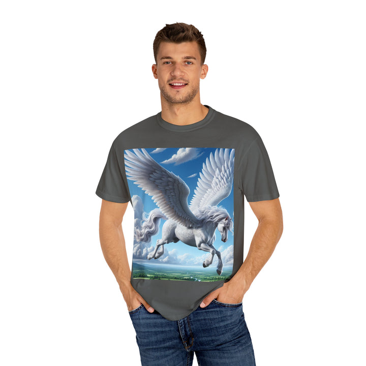 Mythical Pegasus Unisex Garment-Dyed T-shirt | Dreamy Fantasy Art Tee