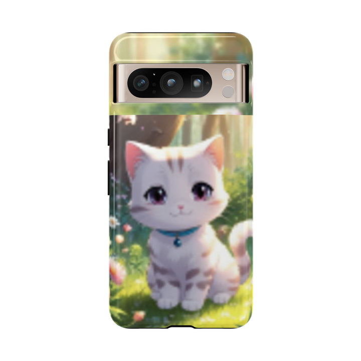 Cute Ai Cat Phone Case - Tough Protection with Floral Design for Cat Lovers