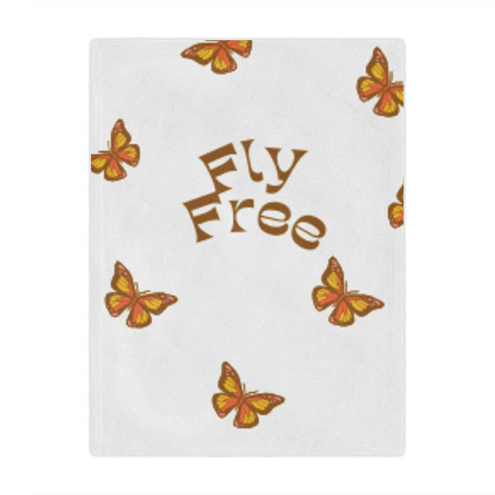 Fly Free Minky Blanket with Butterfly Design - Cozy Throw for Home Decor