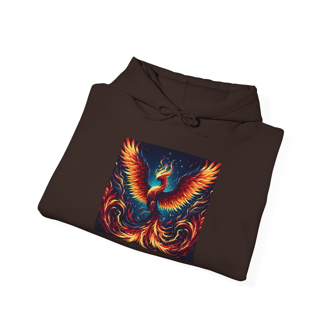 Vibrant Phoenix Graphic Hoodie, Cozy Spiritual Sweatshirt, Unisex Casual Apparel, Perfect Gift for All Occasions, Warm Layering Piece