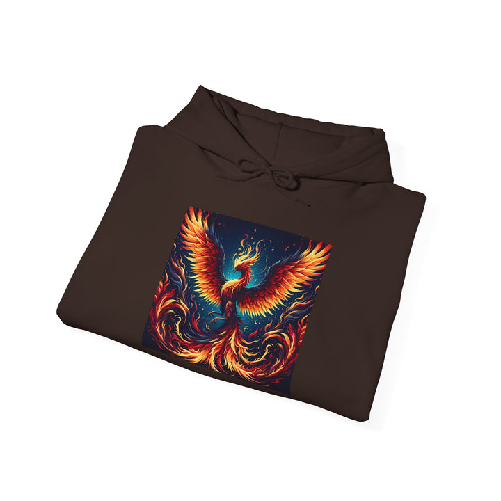 Vibrant Phoenix Graphic Hoodie, Cozy Spiritual Sweatshirt, Unisex Casual Apparel, Perfect Gift for All Occasions, Warm Layering Piece