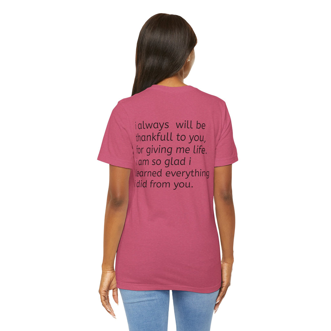 Love You Mom Short Sleeve Tee - Thankful Gift for Mother's Day