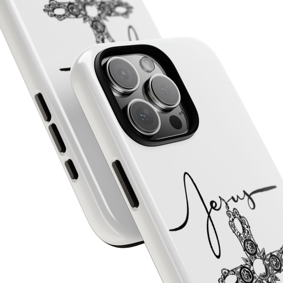 Stylish Tough Case with Jesus Design - Faith-Inspired Phone Cover, Christian Gift, Custom Phone Accessory, Unique Cell Phone Case