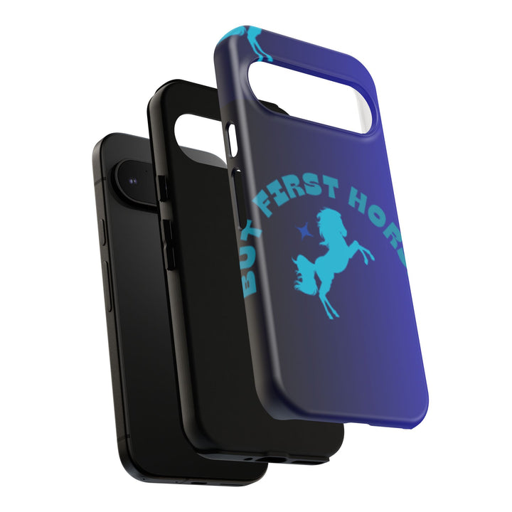 But First Horses Phone Case – Durable Tough Case for Horse Lovers