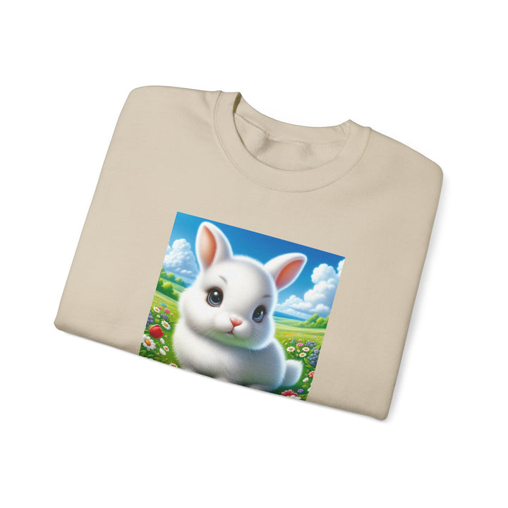 Cute Bunny Design Crewneck Sweatshirt, Cozy Sweatshirt, Spring Fashion, Easter Gift, Unisex Pullover, Animal Lover Apparel